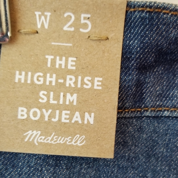 Madewell NWT HR Slim Boy Jeans Sz 25 - Picture 7 of 12
